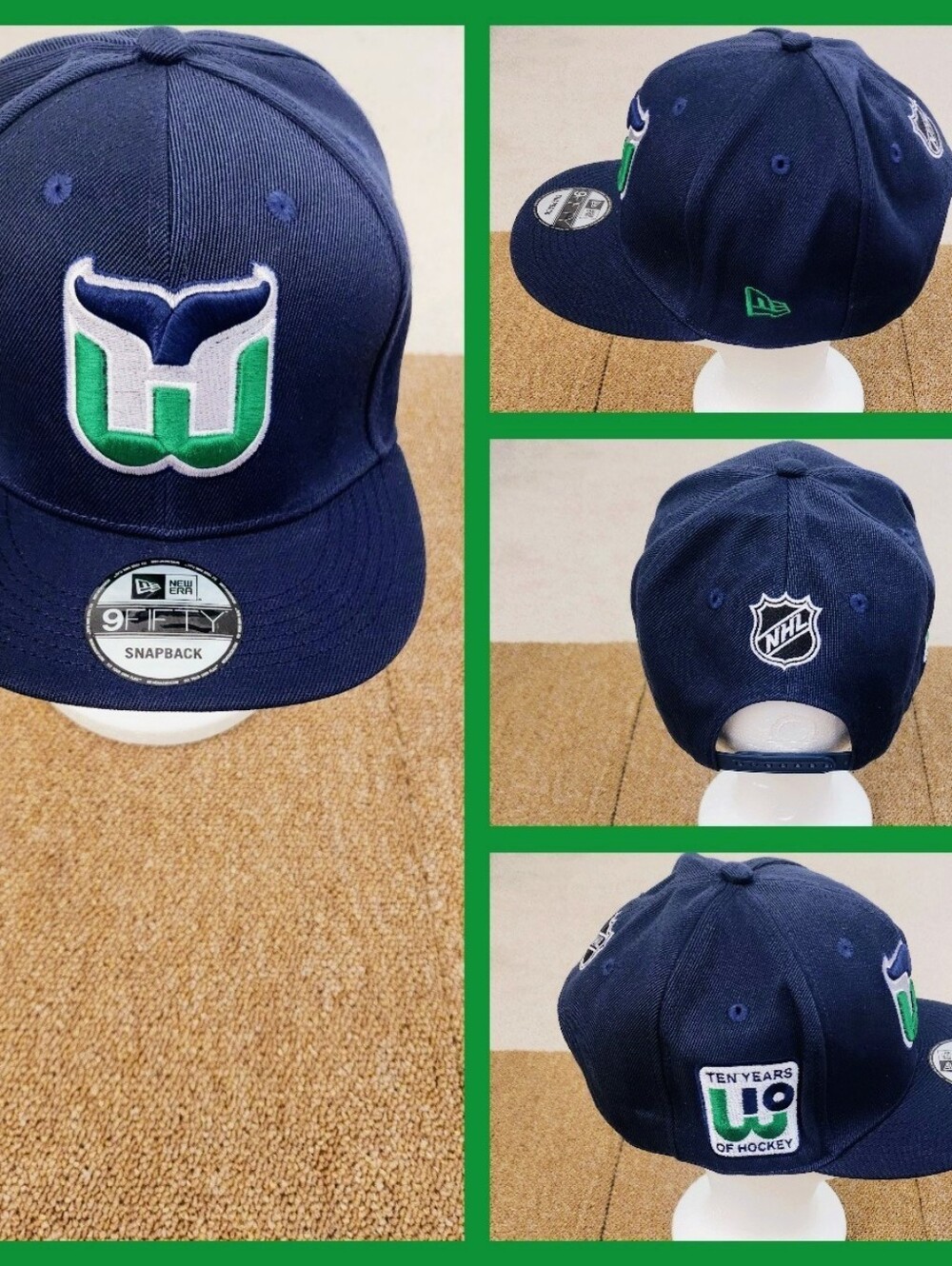 HARTFORD WHALERS NHL HOCKEY SNAPBACK HAT.